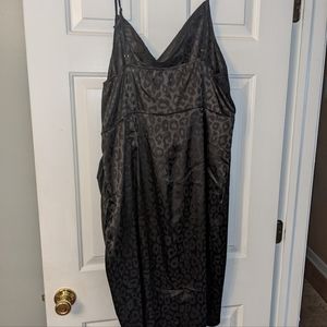 Shein black cheetah print dress